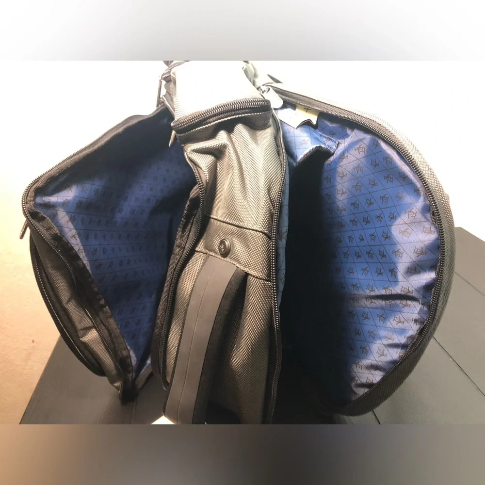 Original Penguin Gray and Black Men's Backpack with Multiple Pockets